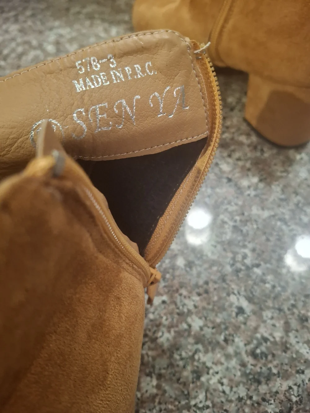 Tan Suede Ankle Booties with Side Bow Accent - Size 6.5​